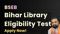Bihar Librarian Eligibility Exam