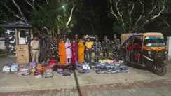 एसएसबी और आंध्रामठ पुलिस की बड़ी कार्रवाई: भारी मात्रा में तस्करी के सामान के साथ 5 तस्कर गिरफ्तार