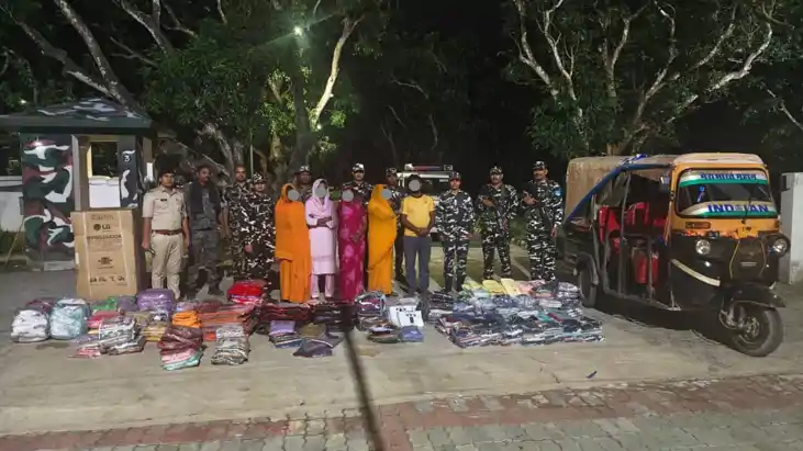 एसएसबी और आंध्रामठ पुलिस की बड़ी कार्रवाई: भारी मात्रा में तस