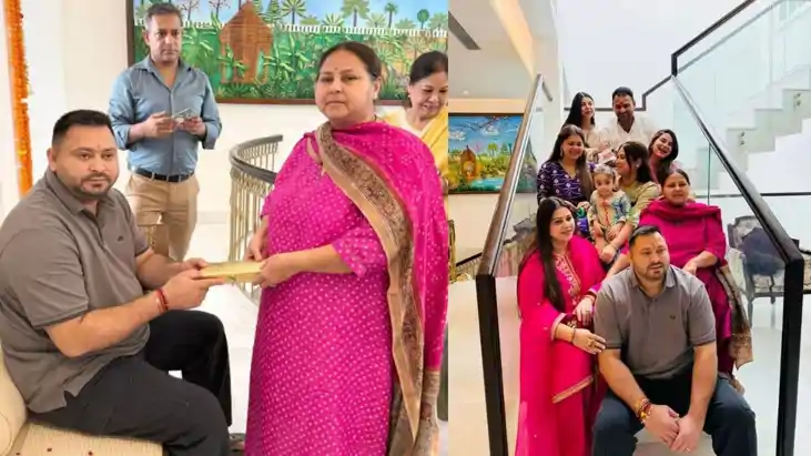 दिल्ली में रक्षाबंधन मना रहा लालू परिवार, मीसा भारती के आवास