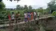 Crocodile Attacks Force Villagers to Build Bamboo Bridge in Bagaha
