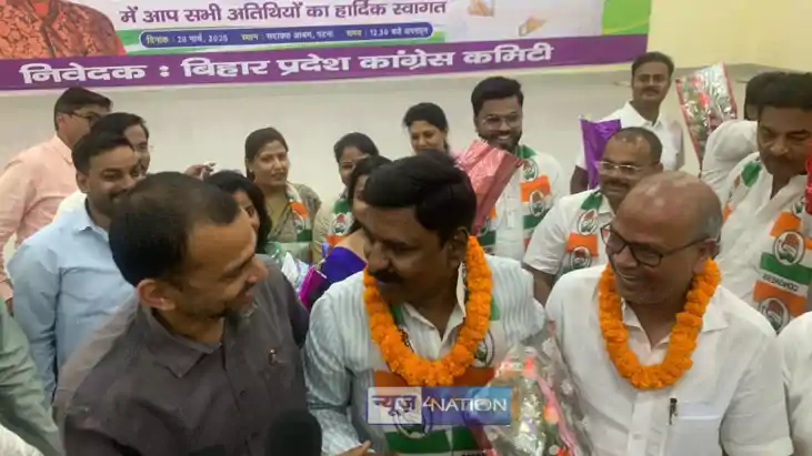 bihar congress - विनोद चौधरी ने प्रदेश प्रभारी कृष्णा अल्लवा
