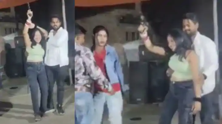 कांस्टेबल ने डांसर को थमाई सरकारी पिस्टल, बिहार पुलिस का तमं
