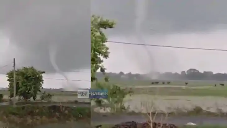 Rare Waterspout Spotted in Bihar Samastipur