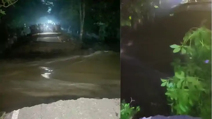 Bihar Flood News : चंपारण तटबंध का बांध टूटा, इलाके में मची 