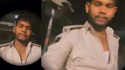 Vaishali Watchman son misuses police car uniform Bhojpuri reel goes viral