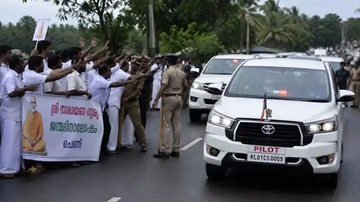 Blocking CM Satheesans convoy