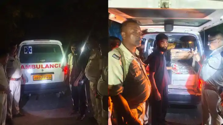 बगहा में एम्बुलेंस से हो रही थी शराब की तस्करी: 157 लीटर शरा