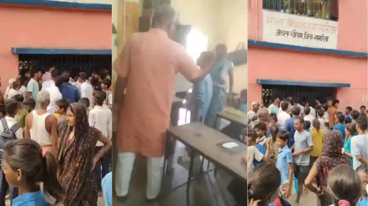 Bihar News : खगड़िया के सरैया मध्य विद्यालय में मिड-डे मील म