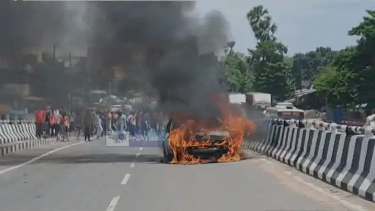 Car burnt Car burnt