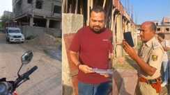 हाईकोर्ट की रोक के बावजूद निर्माण जारी! राजीव नगर में थाने की गाड़ी के सामने उठती रहीं दीवारें