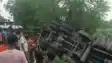 Truck Falls Into River After Being Cut Off Driver Escapes