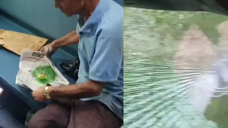Stone pelting on train Stone pelting on train