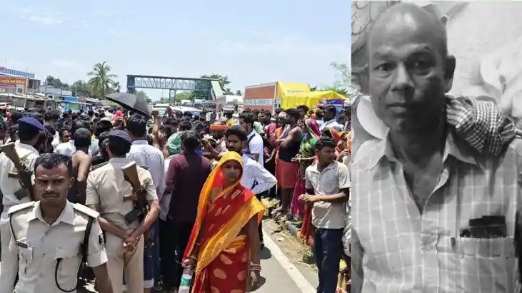 तेज रफ्तार बुलेट की टक्कर से बुजुर्ग की मौत, आक्रोशित ग्रामी