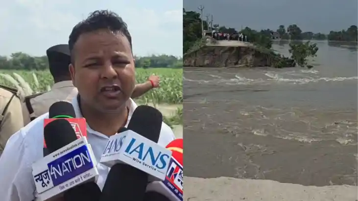 गोपालगंज के बैकुंठपुर में जमींदारी बांध टूटा : चार पंचायतों 