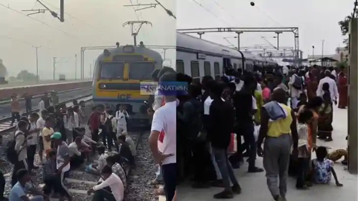 Passengers Block Train Over Overcrowding Protest