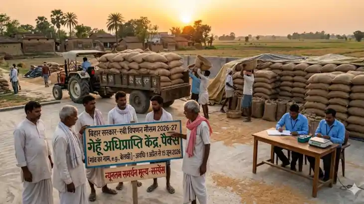 बिहार में गेहूं खरीद का बजा बिगुल: 1 अप्रैल से पैक्स केंद्रो