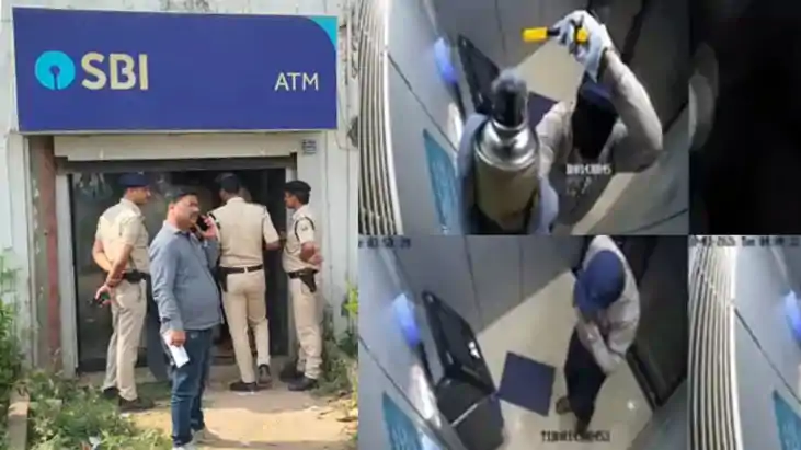 cut SBI ATM with gas cutter and fled with Rs 30 lakh 
