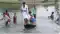 No Bridge Even in Death Villagers Carry Bier Across River