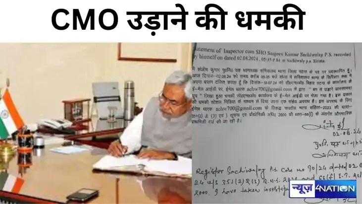 CM नीतीश कुमार के ऑफिस को मिली बम से उड़ाने की धमकी, अलकायदा