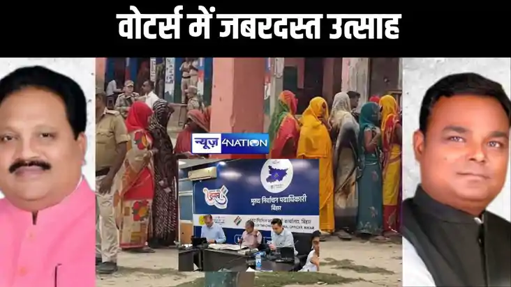 अररिया लोकसभा सीट पर वोटिंग को लेकर मतदाताओं में उत्साह, बूथ अररिया लोकसभा सीट पर वोटिंग को लेकर मतदाताओं में उत्साह, बूथ