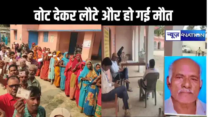 खगड़िया में वोट देकर बूथ से निकले बुजुर्ग और वहां गिर पड़े, 