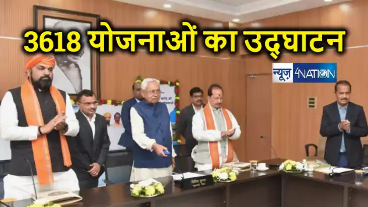 सीएम नीतीश ने ग्रामीण कार्य विभाग की 3618 योजनाओं का किया उद सीएम नीतीश ने ग्रामीण कार्य विभाग की 3618 योजनाओं का किया उद