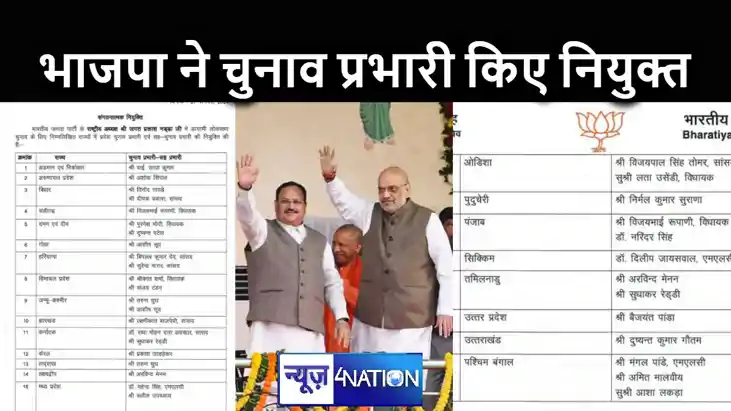 लोकसभा चुनाव के लिए भाजपा ने जारी की अपने चुनाव प्रभारियों क लोकसभा चुनाव के लिए भाजपा ने जारी की अपने चुनाव प्रभारियों क