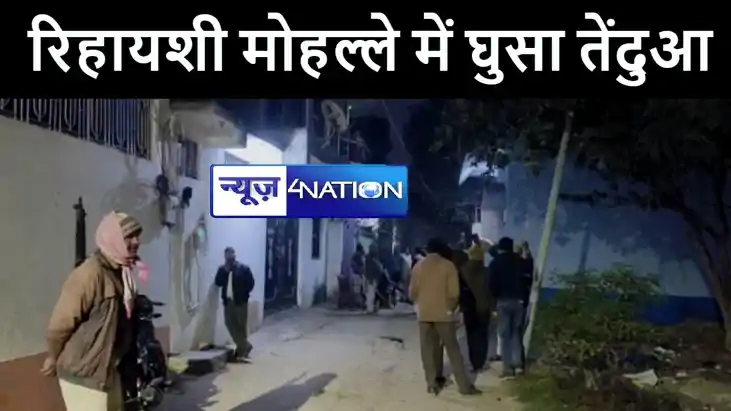 रोहतास के डेहरी में रिहायशी मोहल्ले में घुसा तेंदुआ, लोगों म